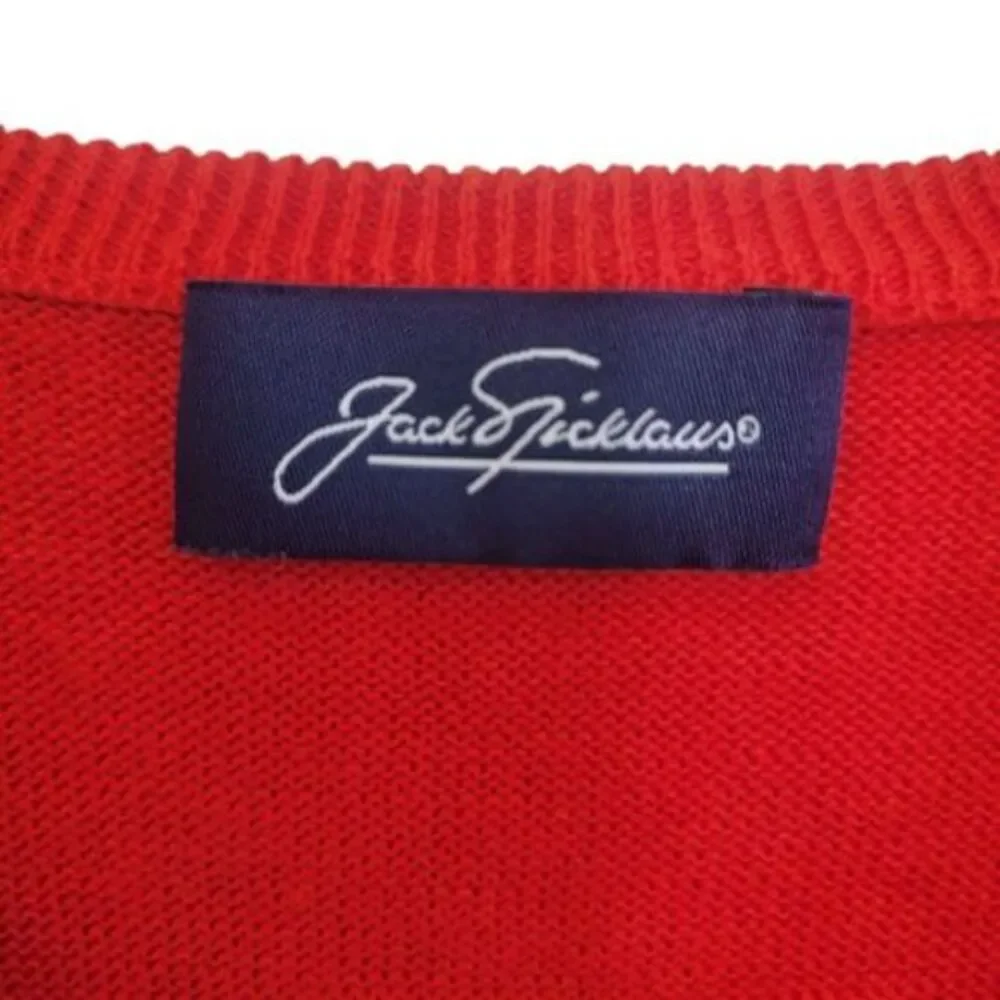 Jack Nicklaus Vintage Coral Linen Cotton‎ Blend Sweater Vest Mens Sz Medium